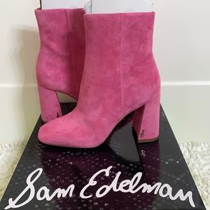SAM EDELMAN - 2022 CODIE ANKLE BOOTIE - PINK SUEDE